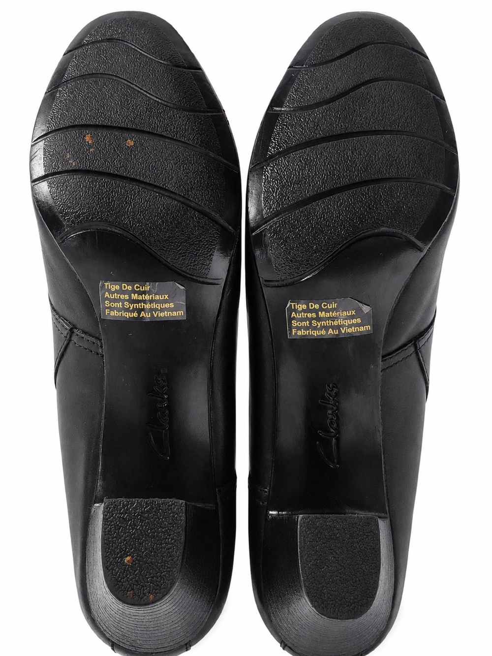 Clarks Bendables Black Leather Double Monk Strap Block Heel Booties - Size 9 - Picture 9 of 15